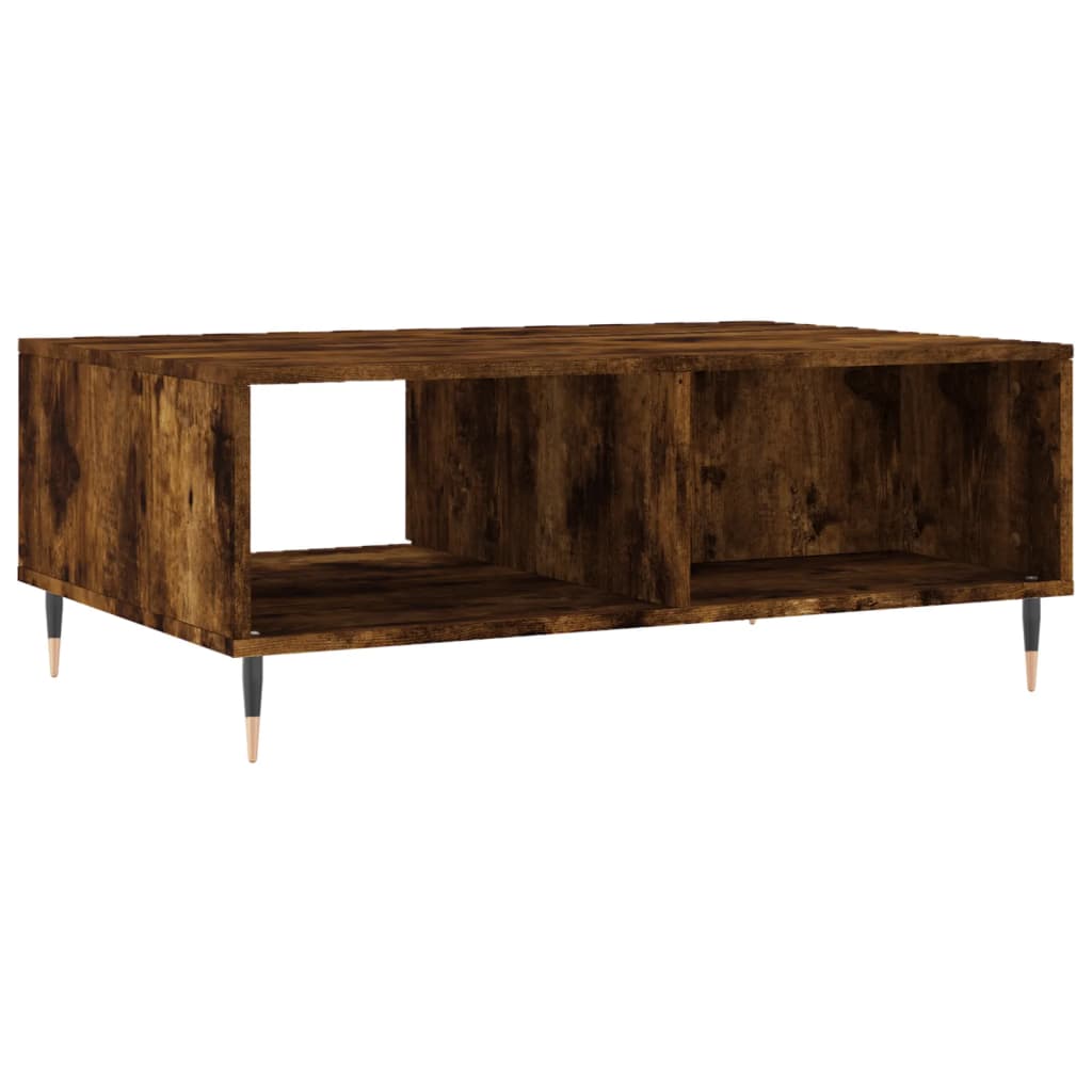 Table basse chêne fumé 90x60x35 cm bois d’ingénierie - Tables basses