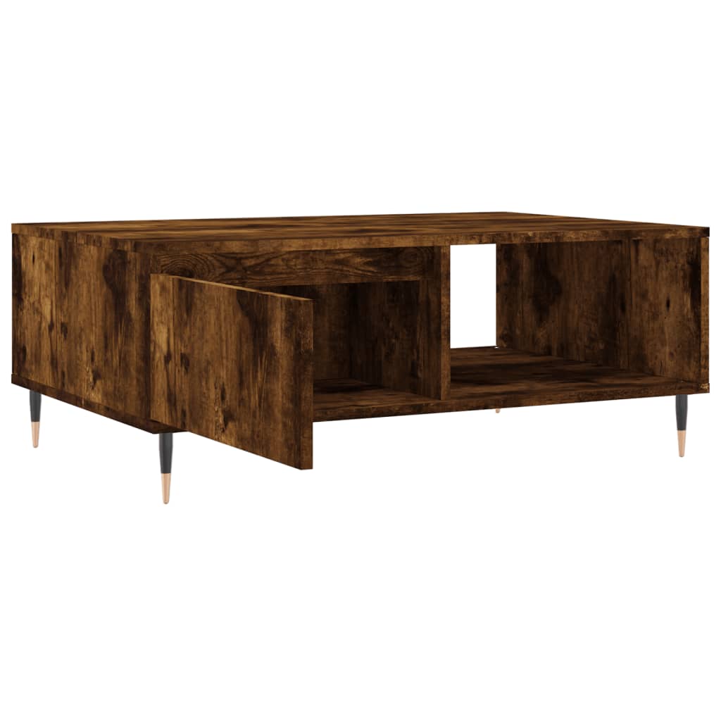 Table basse chêne fumé 90x60x35 cm bois d’ingénierie - Tables basses