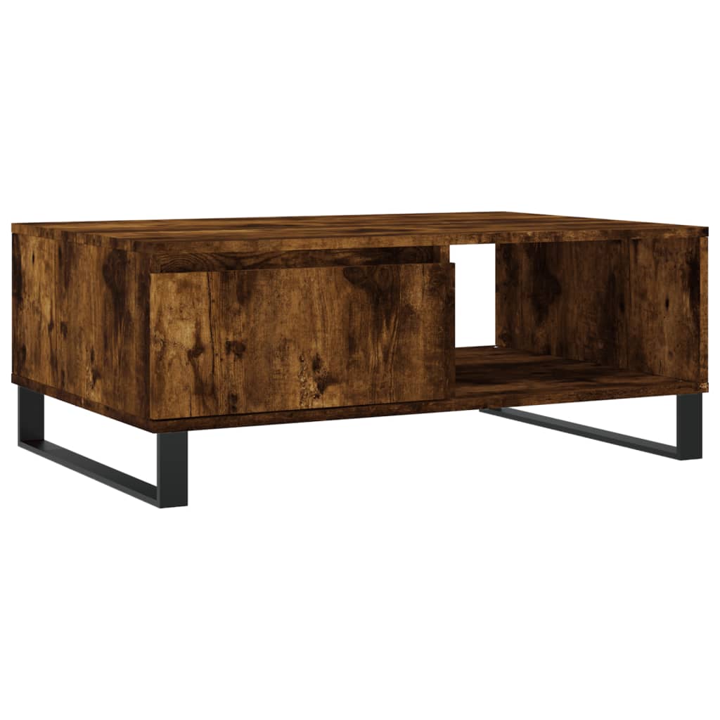 Table basse chêne fumé 90x60x35 cm bois d’ingénierie - Tables basses