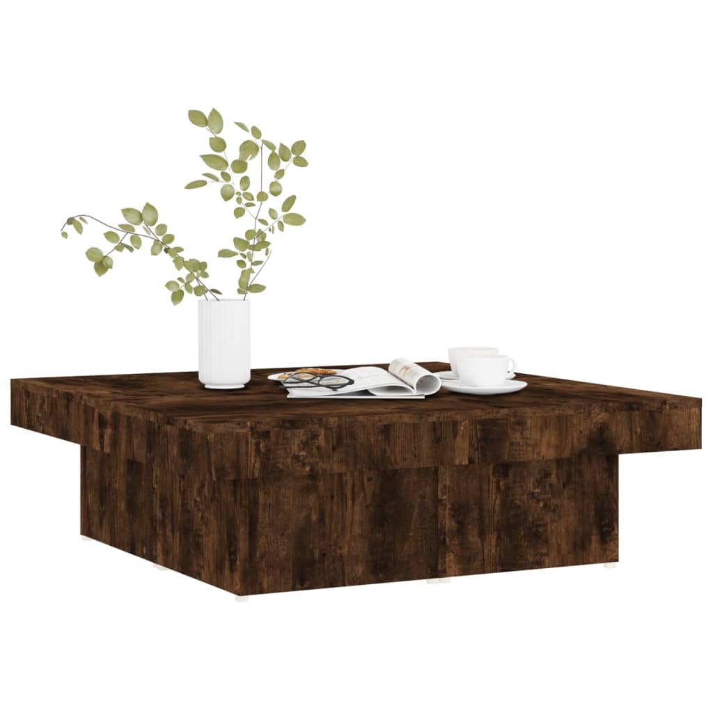 Table basse Chêne fumé 90x90x28 cm Bois d’ingénierie - Tables basses