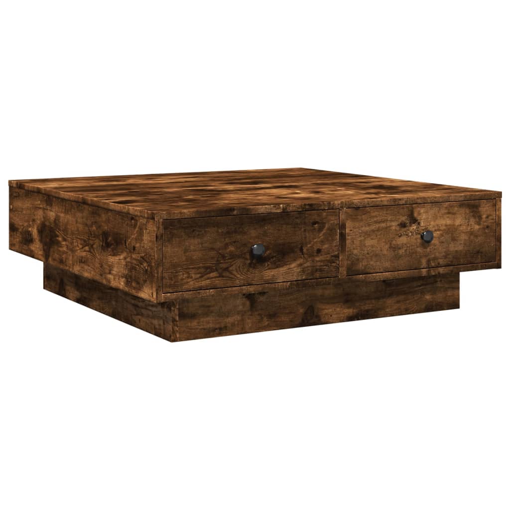 Table basse Chêne fumé 90x90x28 cm Bois d’ingénierie - Tables basses