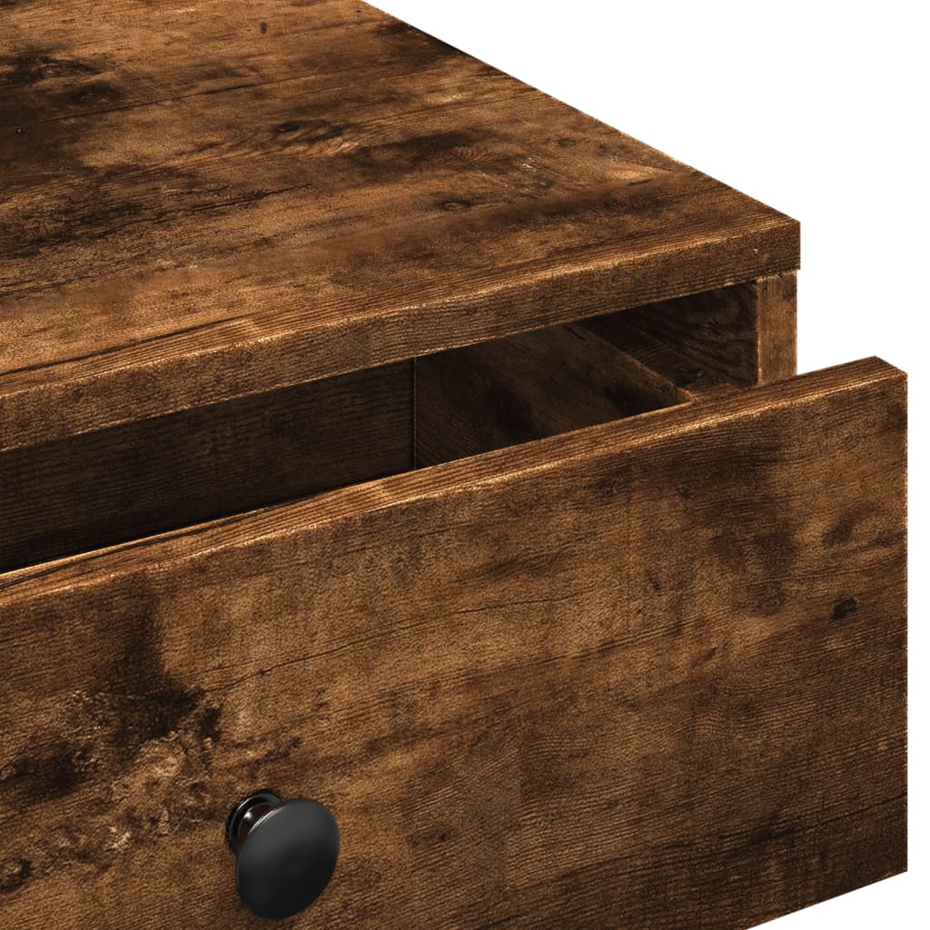 Table basse Chêne fumé 90x90x28 cm Bois d’ingénierie - Tables basses
