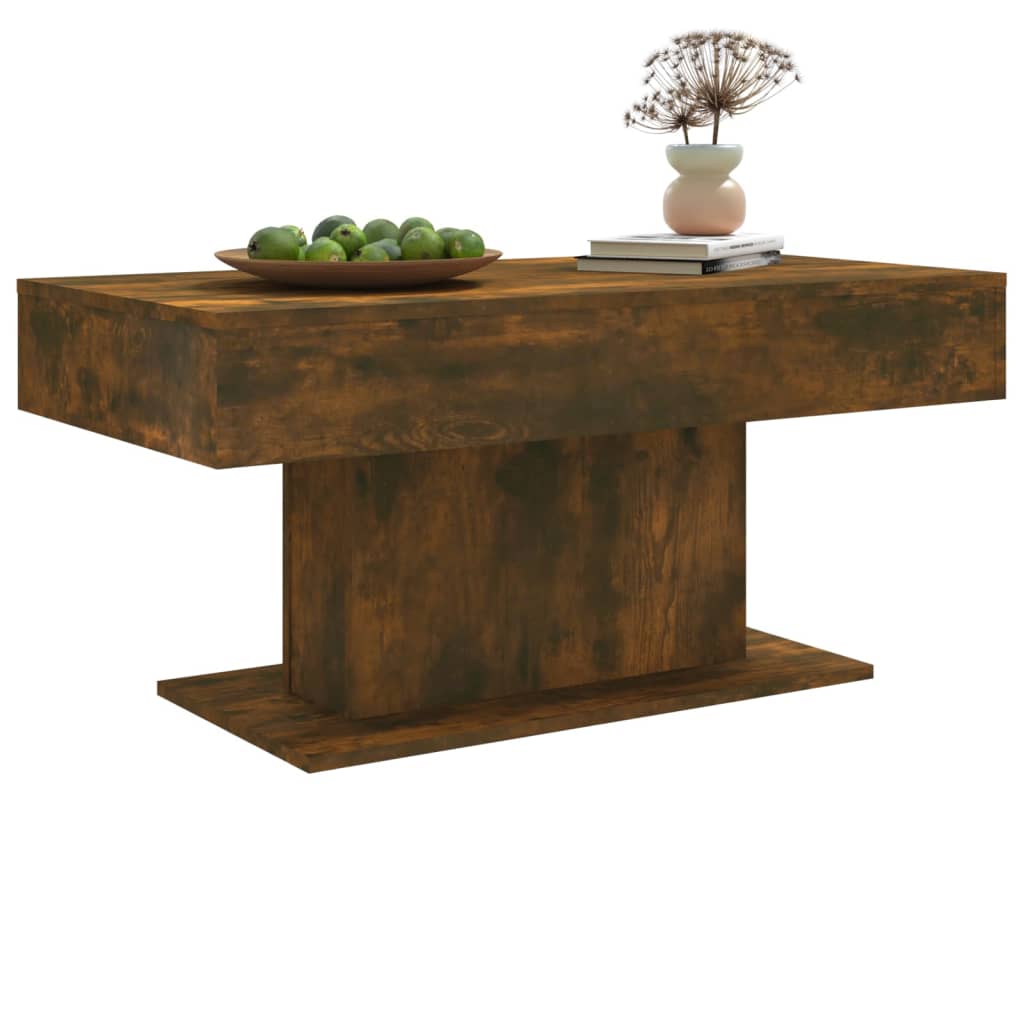 Table basse Chêne fumé 96x50x45 cm Bois d’ingénierie - Tables basses
