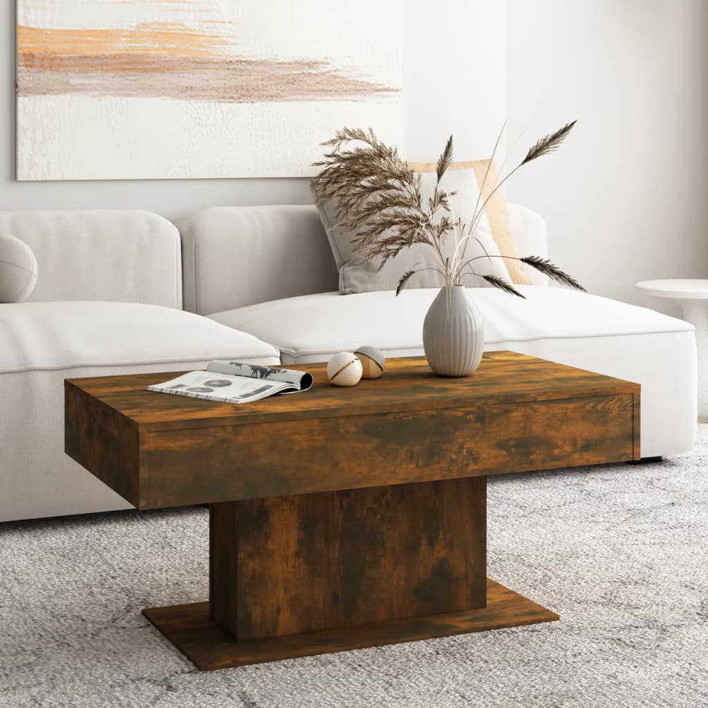 Table basse Chêne fumé 96x50x45 cm Bois d’ingénierie - Tables basses