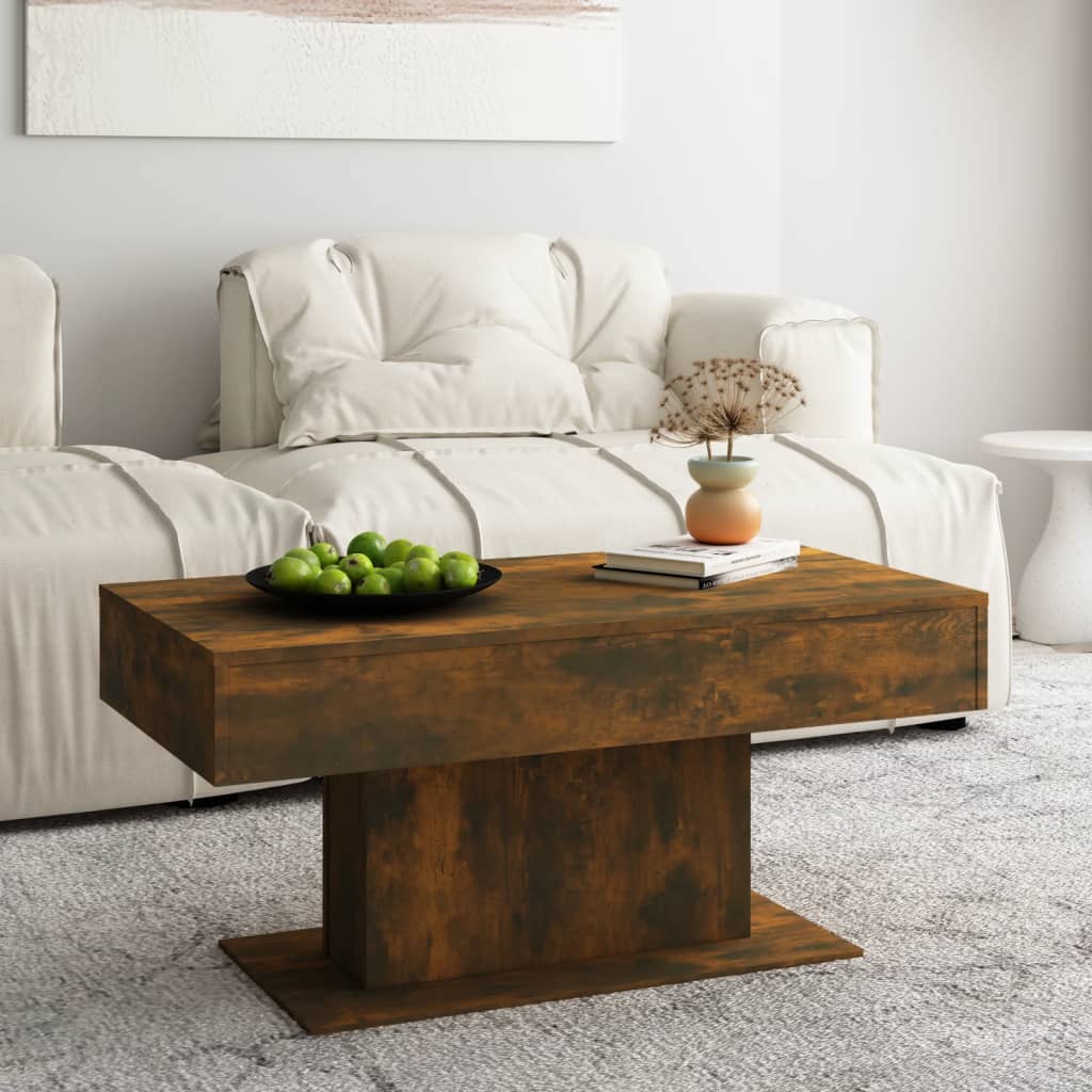 Table basse Chêne fumé 96x50x45 cm Bois d’ingénierie - Tables basses