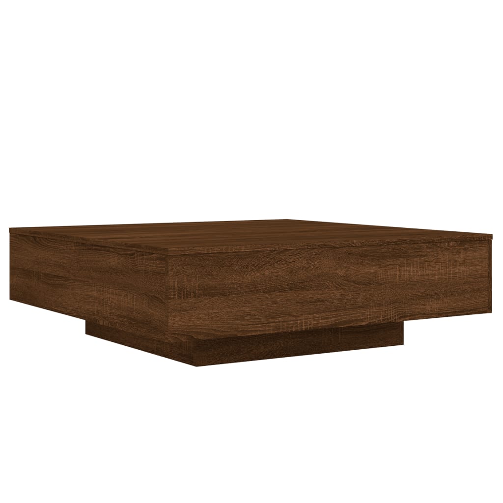 Table basse chêne marron 100x100x31 cm bois d’ingénierie - Tables basses