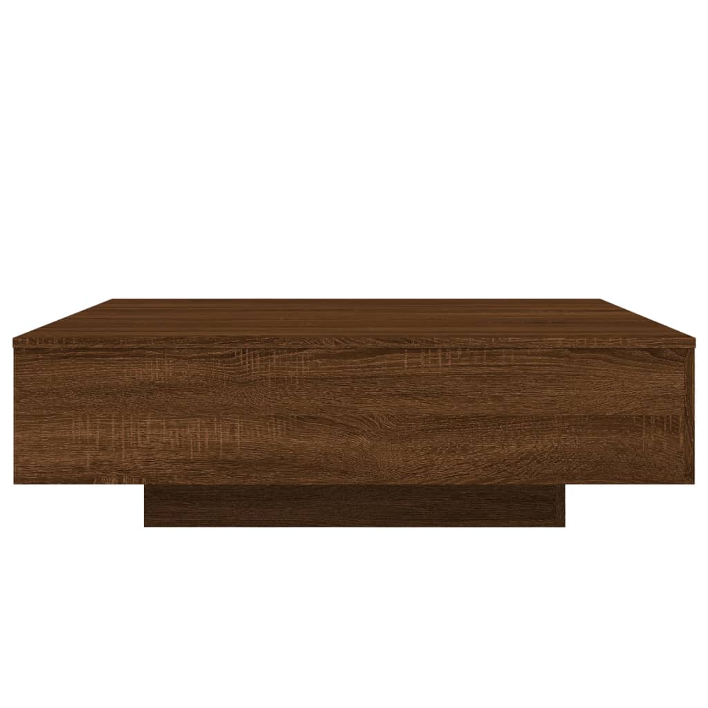 Table basse chêne marron 100x100x31 cm bois d’ingénierie - Tables basses