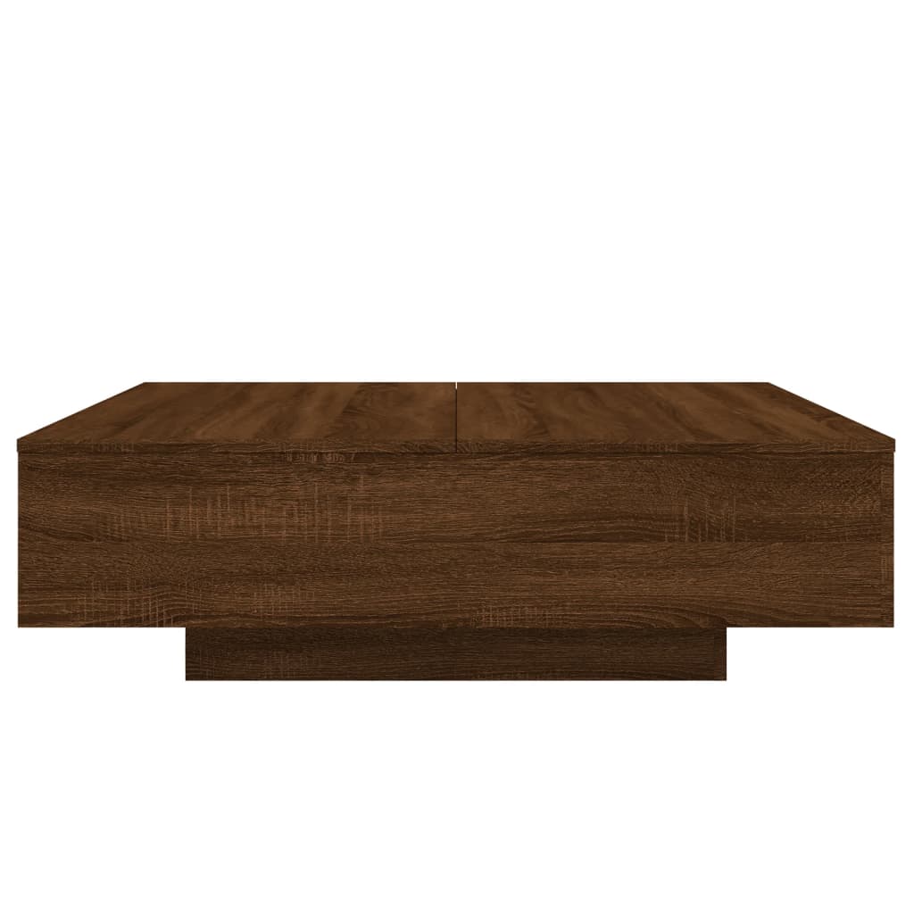 Table basse chêne marron 100x100x31 cm bois d’ingénierie - Tables basses