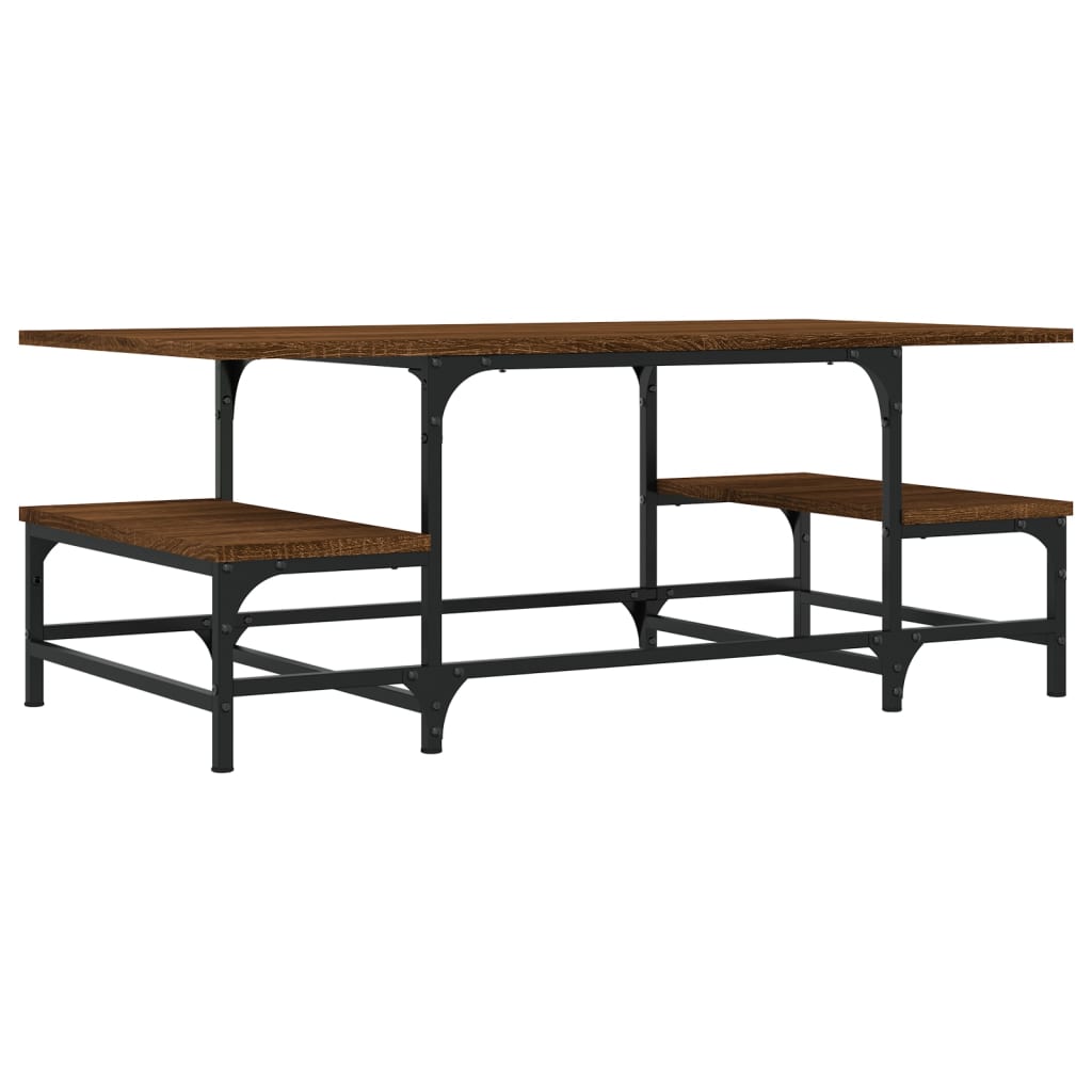 Table basse chêne marron 100x50,5x40 cm bois d’ingénierie - Tables basses