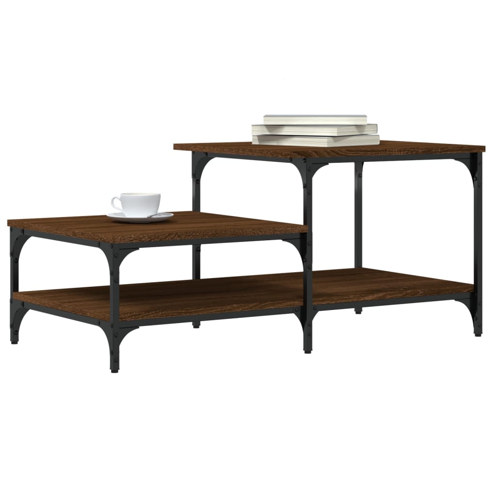 Table basse chêne marron 100x50,5x45 cm bois d’ingénierie - Tables basses