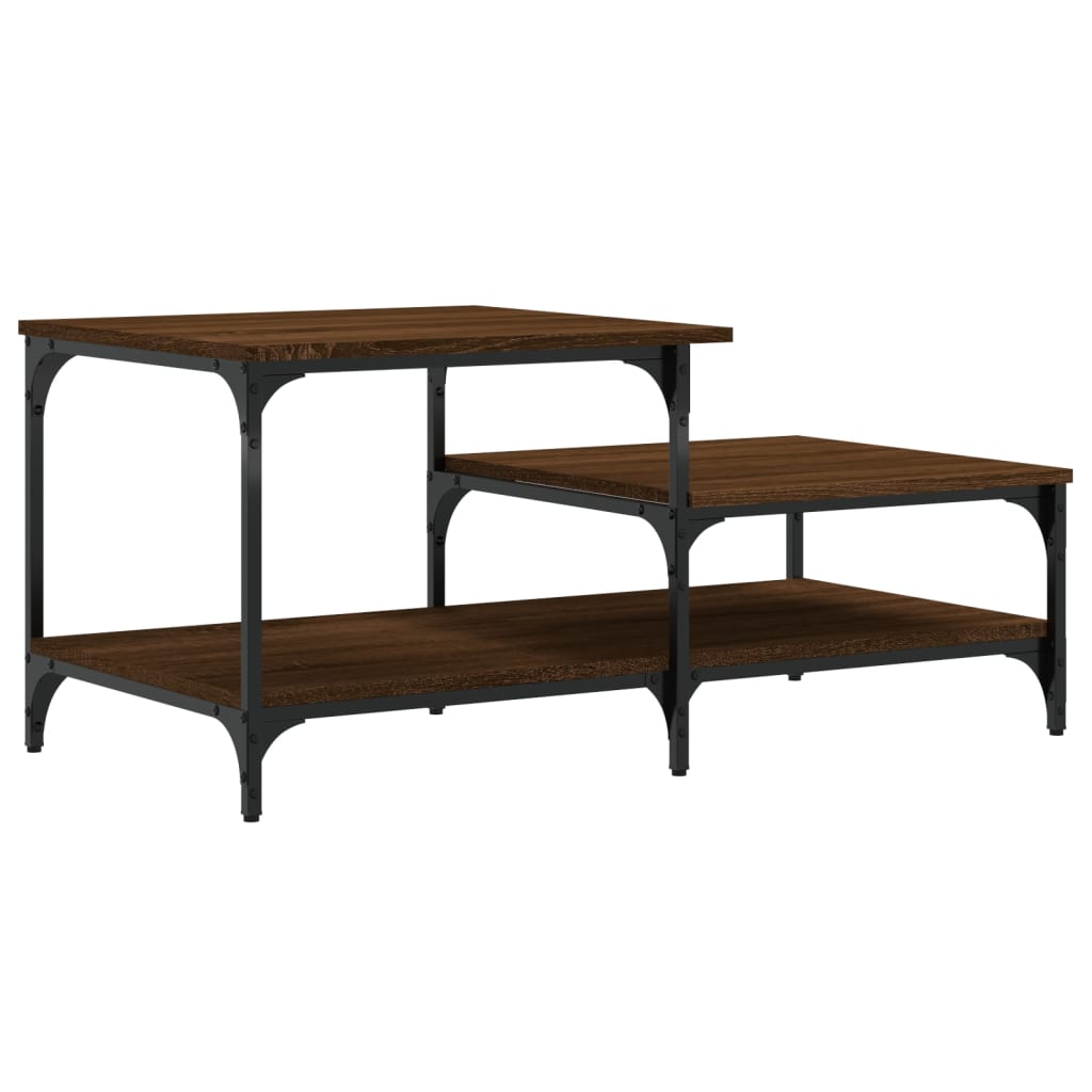 Table basse chêne marron 100x50,5x45 cm bois d’ingénierie - Tables basses