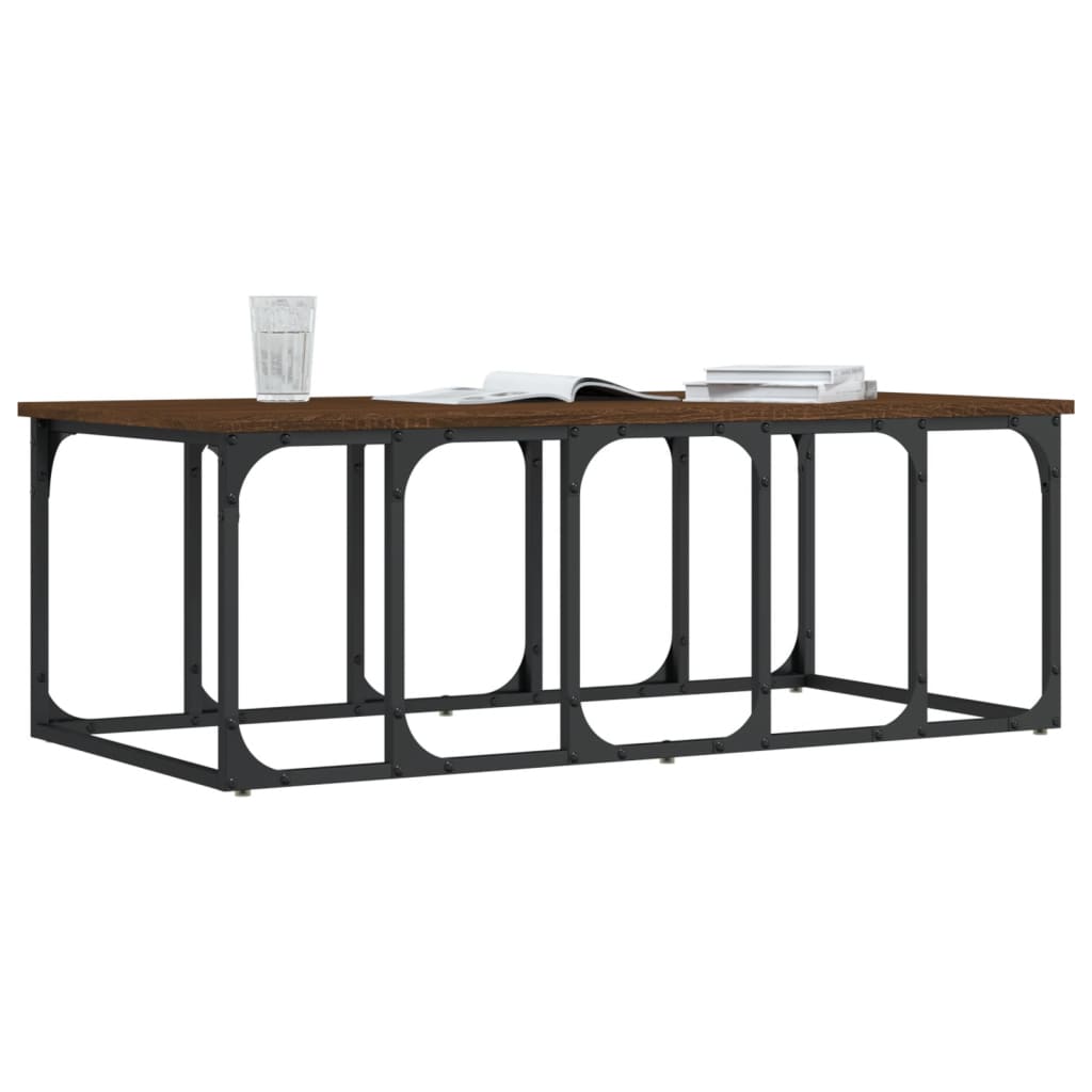 Table basse chêne marron 100x50x35,5 cm bois d’ingénierie - Tables basses