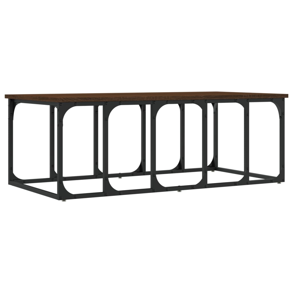 Table basse chêne marron 100x50x35,5 cm bois d’ingénierie - Tables basses
