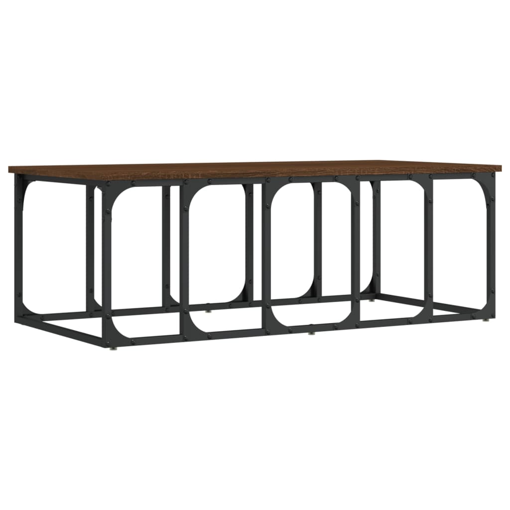 Table basse chêne marron 100x50x35,5 cm bois d’ingénierie - Tables basses