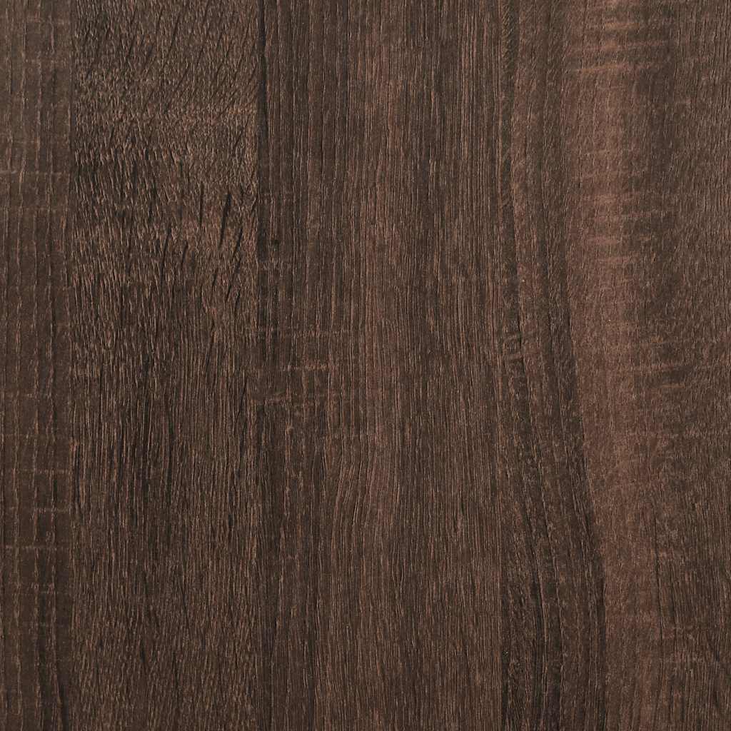 Table basse chêne marron 100x50x35cm bois d’ingénierie et métal - Tables basses
