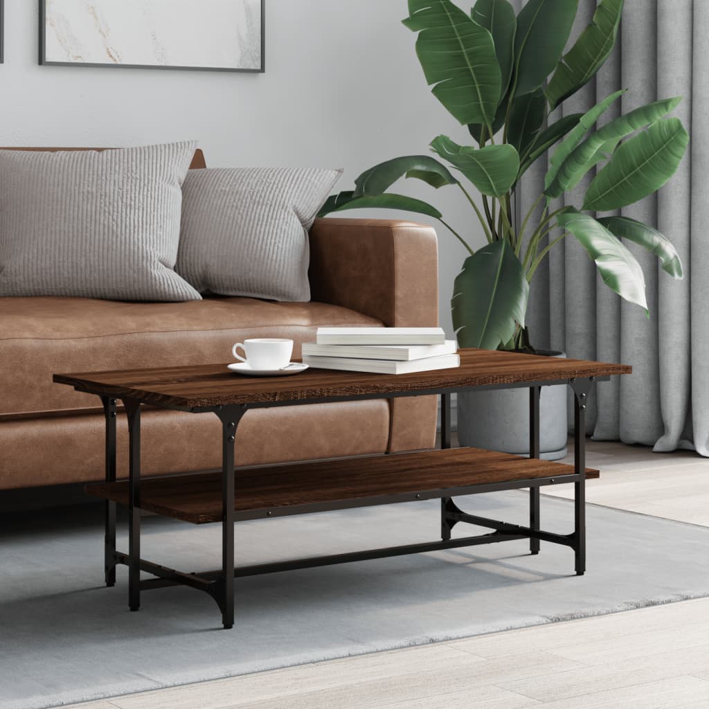 Table basse Chêne marron 100x50x40 cm Bois d’ingénierie - Tables basses
