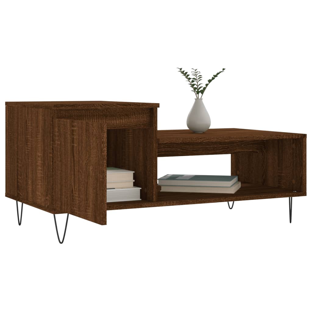 Table basse Chêne marron 100x50x45 cm Bois d’ingénierie - Tables basses