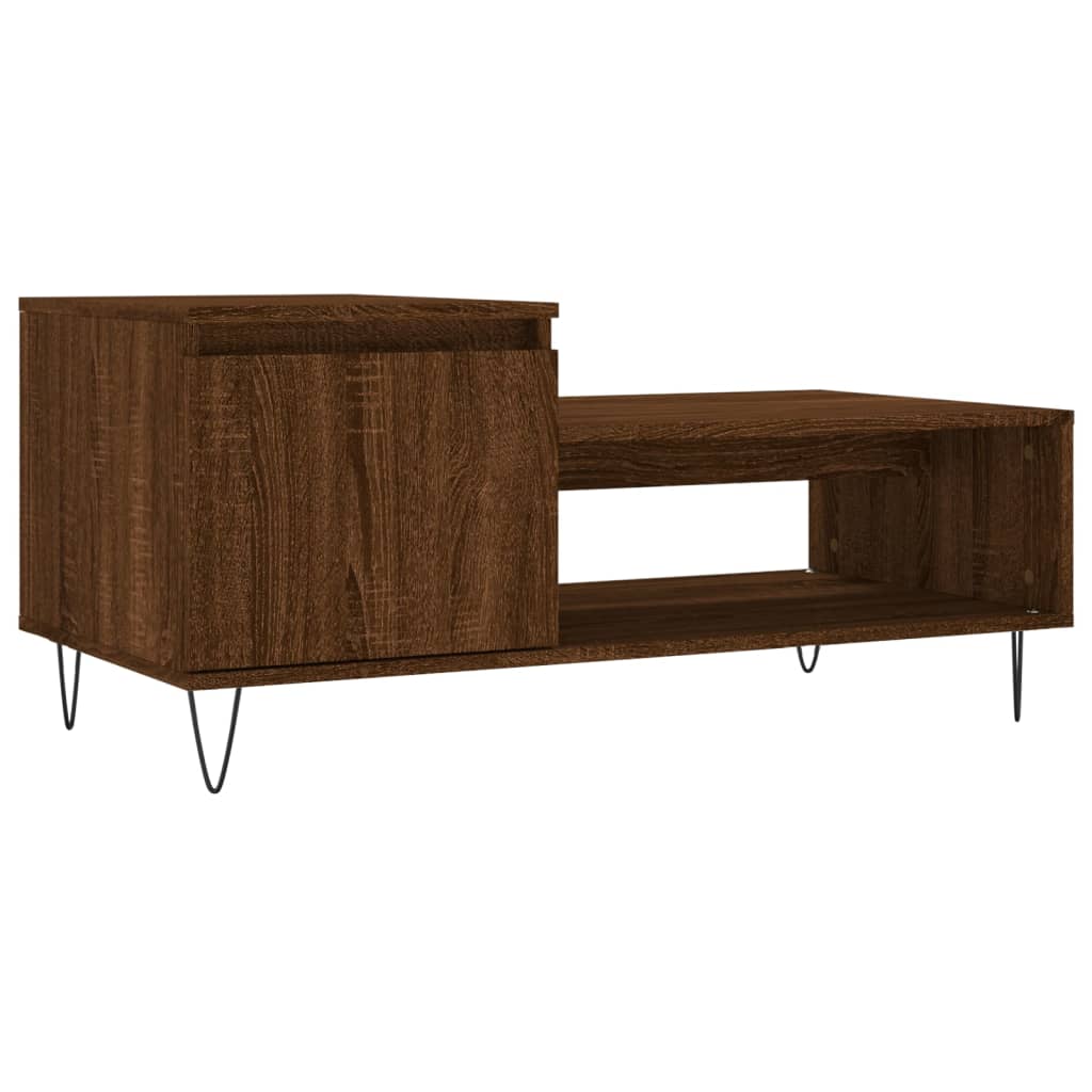 Table basse Chêne marron 100x50x45 cm Bois d’ingénierie - Tables basses