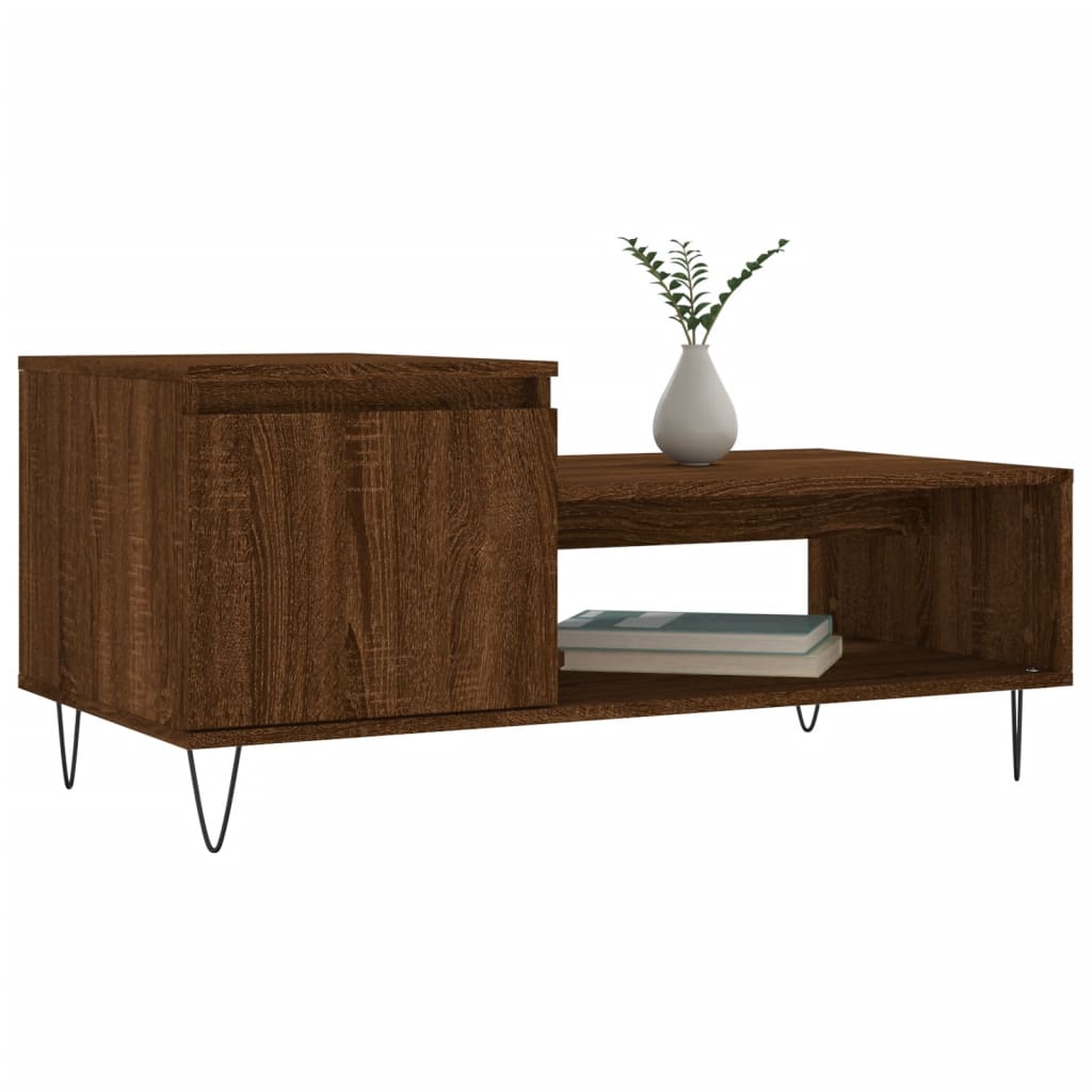 Table basse Chêne marron 100x50x45 cm Bois d’ingénierie - Tables basses