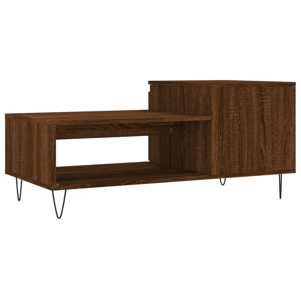 Table basse Chêne marron 100x50x45 cm Bois d’ingénierie - Tables basses