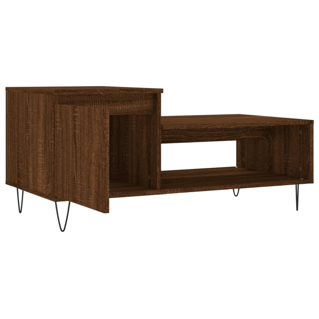 Table basse Chêne marron 100x50x45 cm Bois d’ingénierie - Tables basses