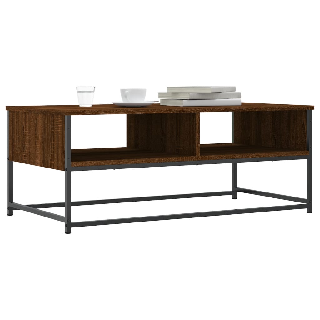 Table basse chêne marron 100x51x40 cm bois d’ingénierie - Tables basses