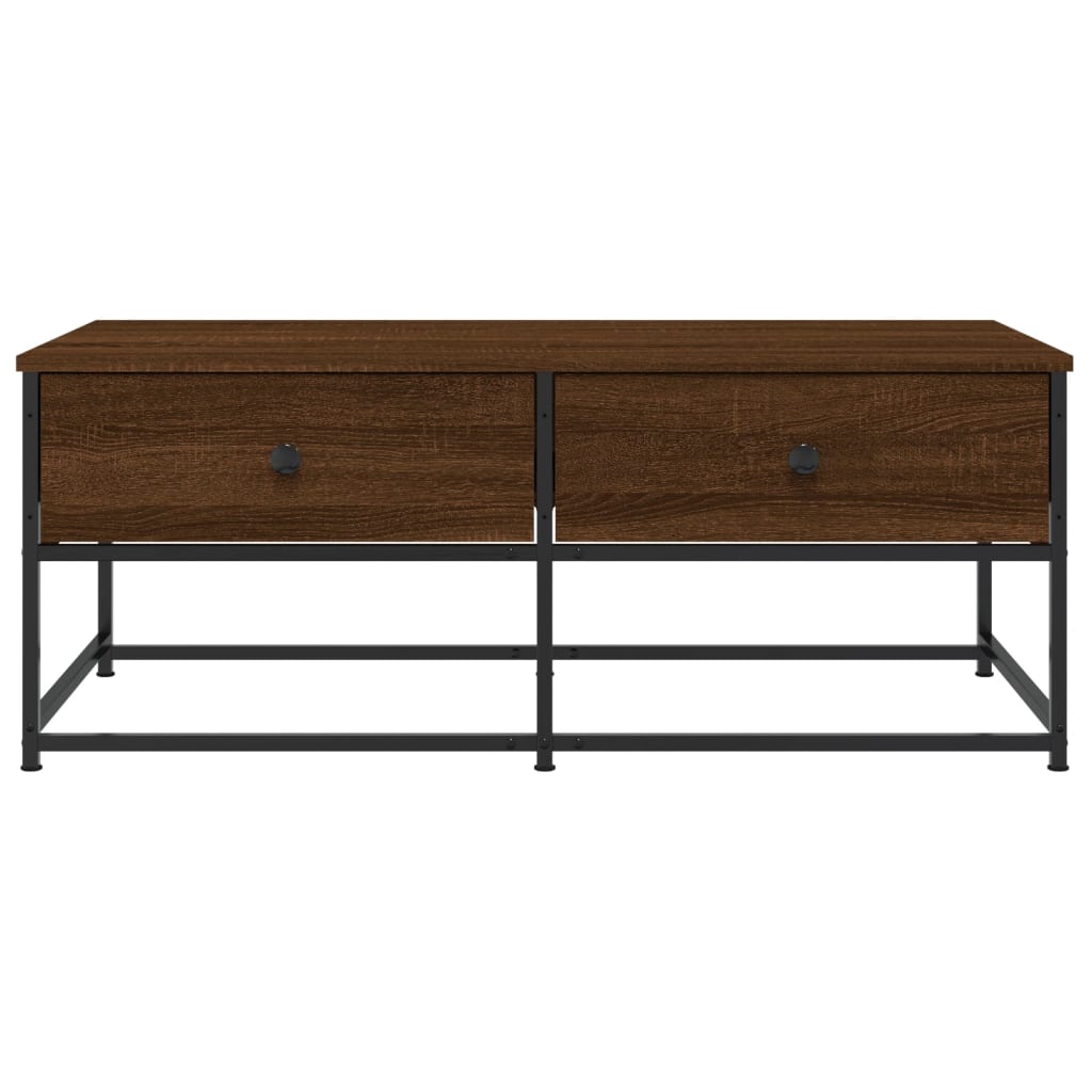 Table basse chêne marron 100x51x40 cm bois d’ingénierie - Tables basses
