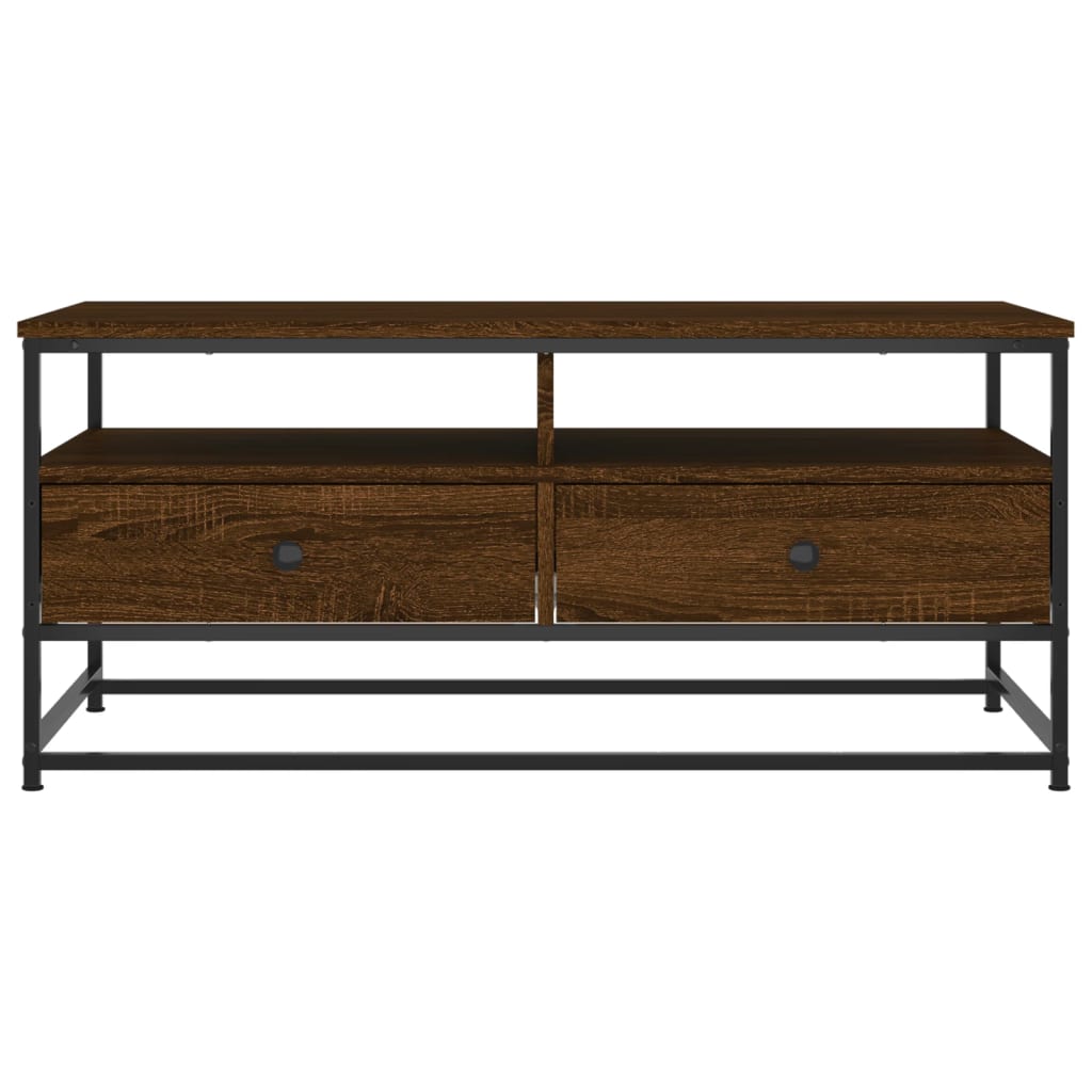 Table basse chêne marron 100x51x45 cm bois d’ingénierie - Tables basses