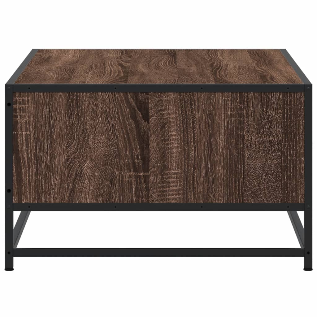 Table basse chêne marron 100x57x35cm bois d’ingénierie et métal - Tables basses