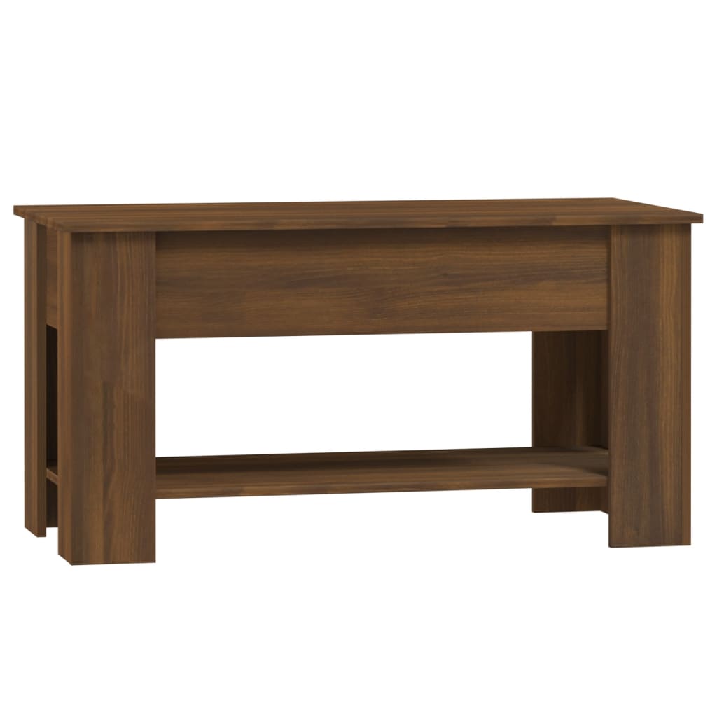 Table basse Chêne marron 101x49x52 cm Bois d’ingénierie - Tables basses