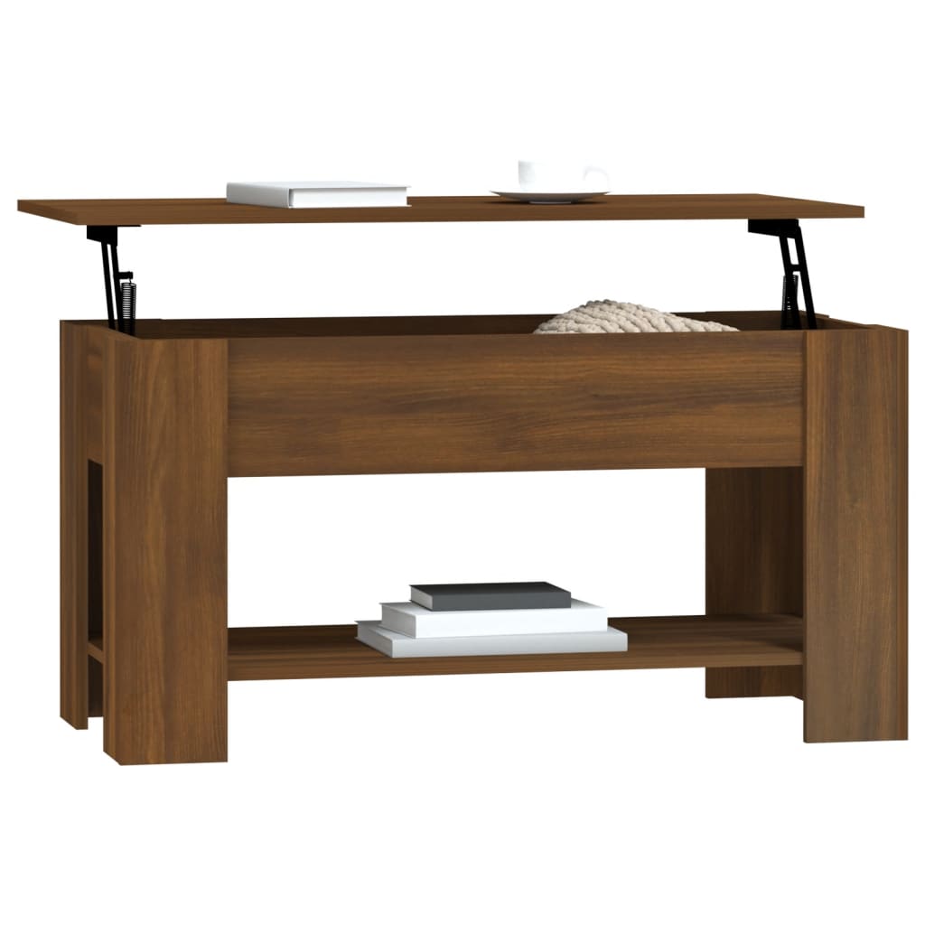 Table basse Chêne marron 101x49x52 cm Bois d’ingénierie - Tables basses