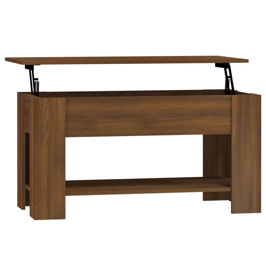 Table basse Chêne marron 101x49x52 cm Bois d’ingénierie - Tables basses