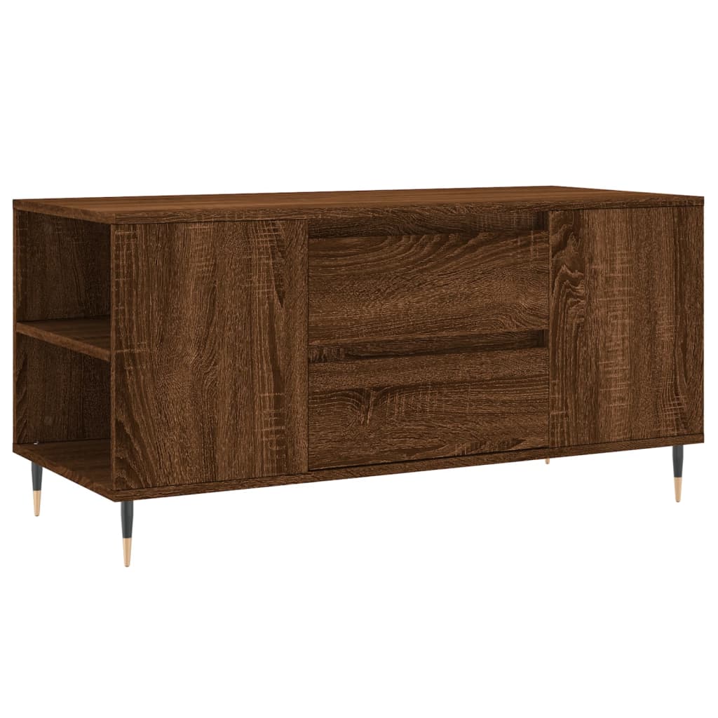 Table basse chêne marron 102x44,5x50 cm bois d’ingénierie - Tables basses