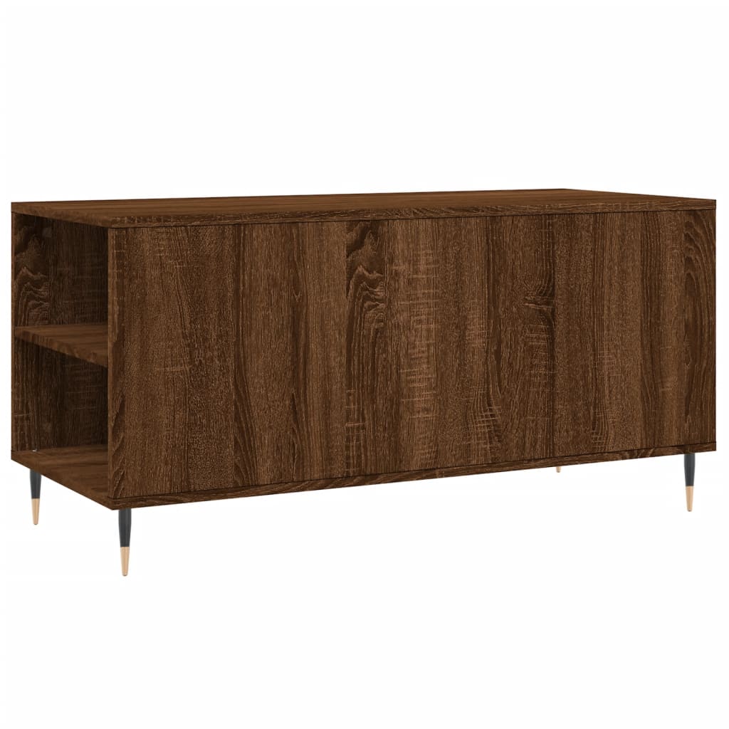 Table basse chêne marron 102x44,5x50 cm bois d’ingénierie - Tables basses