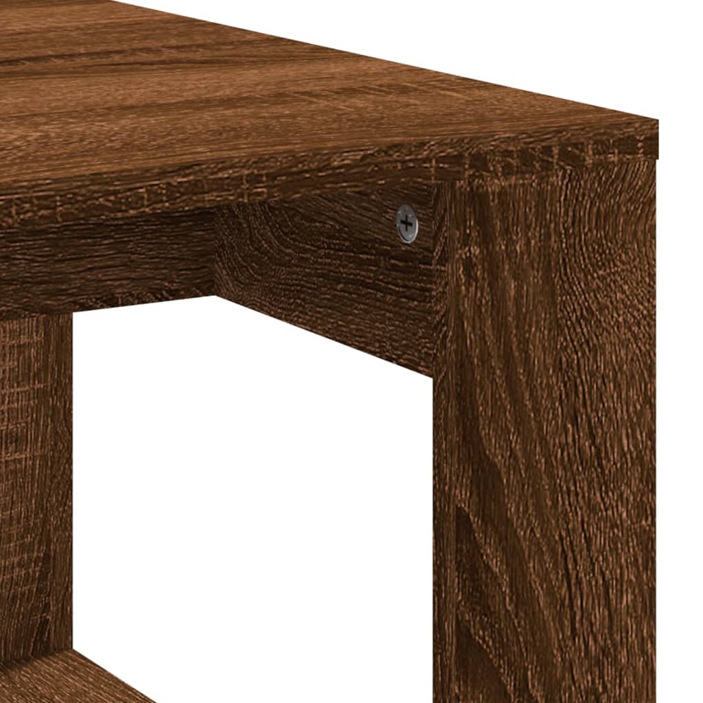 Table basse chêne marron 102x50x35 cm bois d’ingénierie - Tables basses