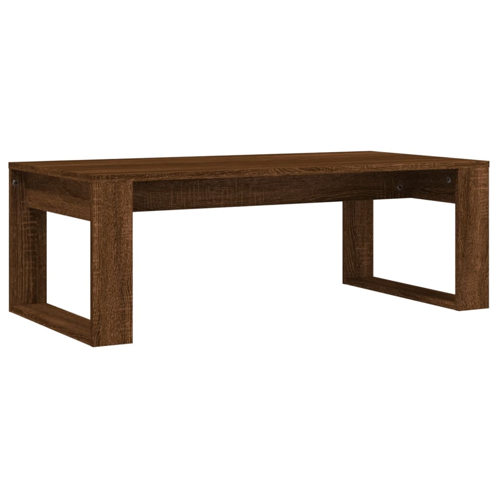 Table basse chêne marron 102x50x35 cm bois d’ingénierie - Tables basses