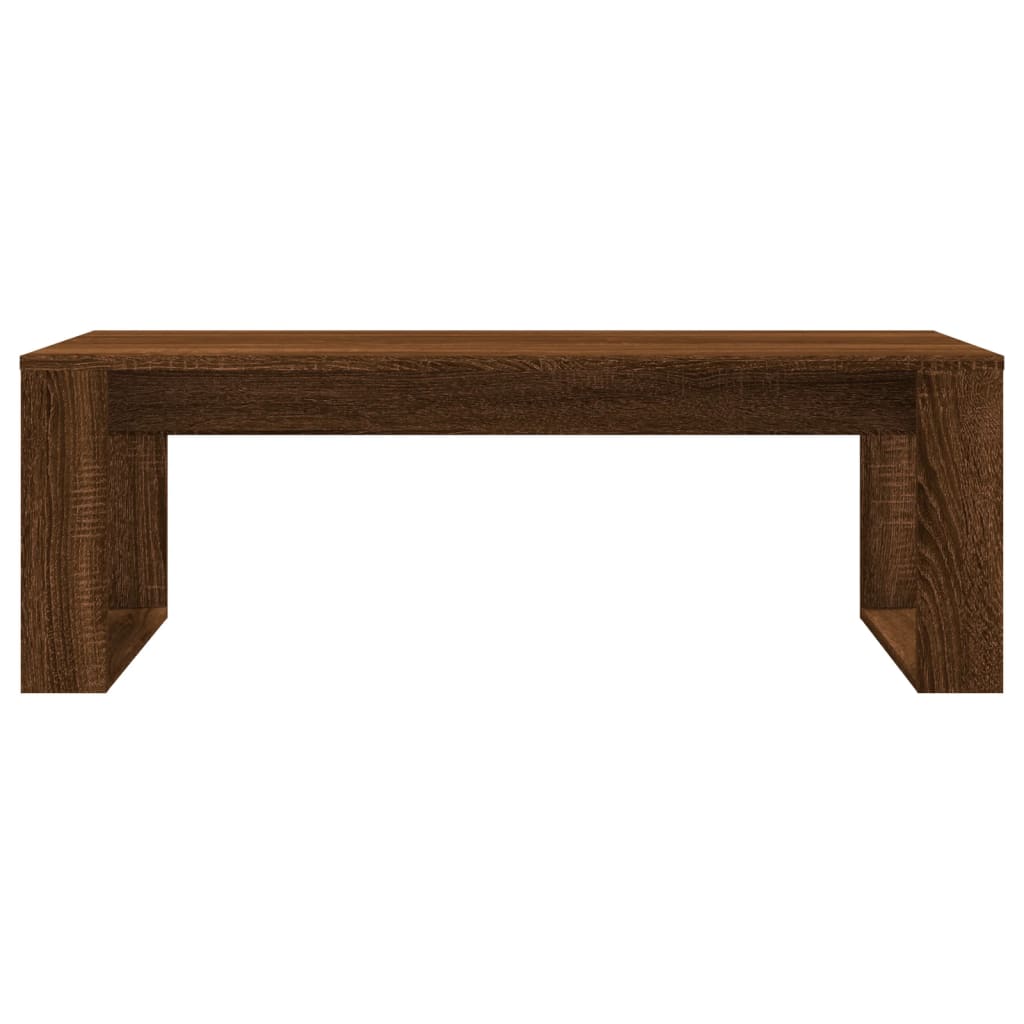 Table basse chêne marron 102x50x35 cm bois d’ingénierie - Tables basses