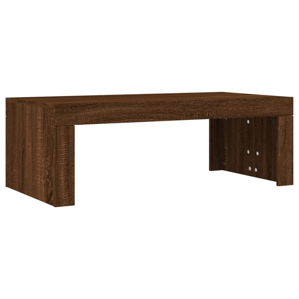 Table basse chêne marron 102x50x36 cm bois d’ingénierie - Tables basses