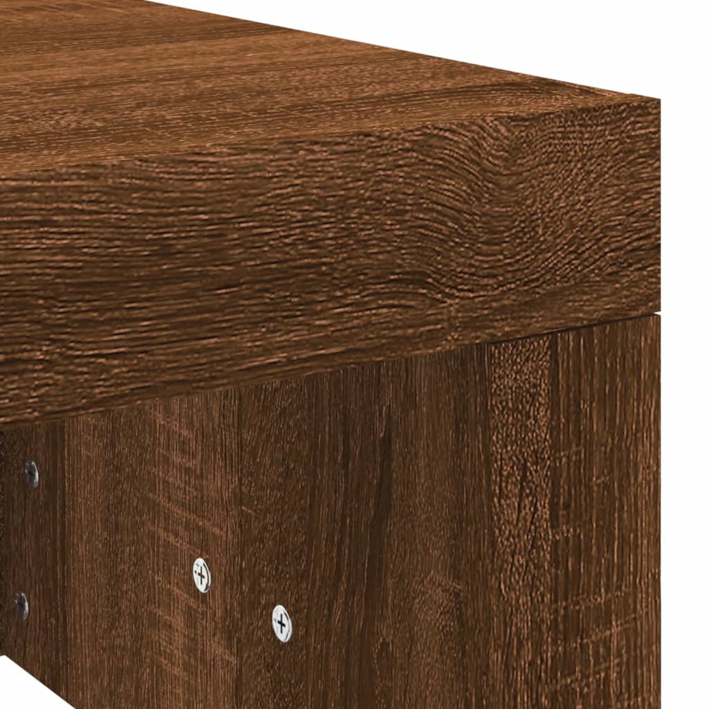 Table basse chêne marron 102x50x36 cm bois d’ingénierie - Tables basses