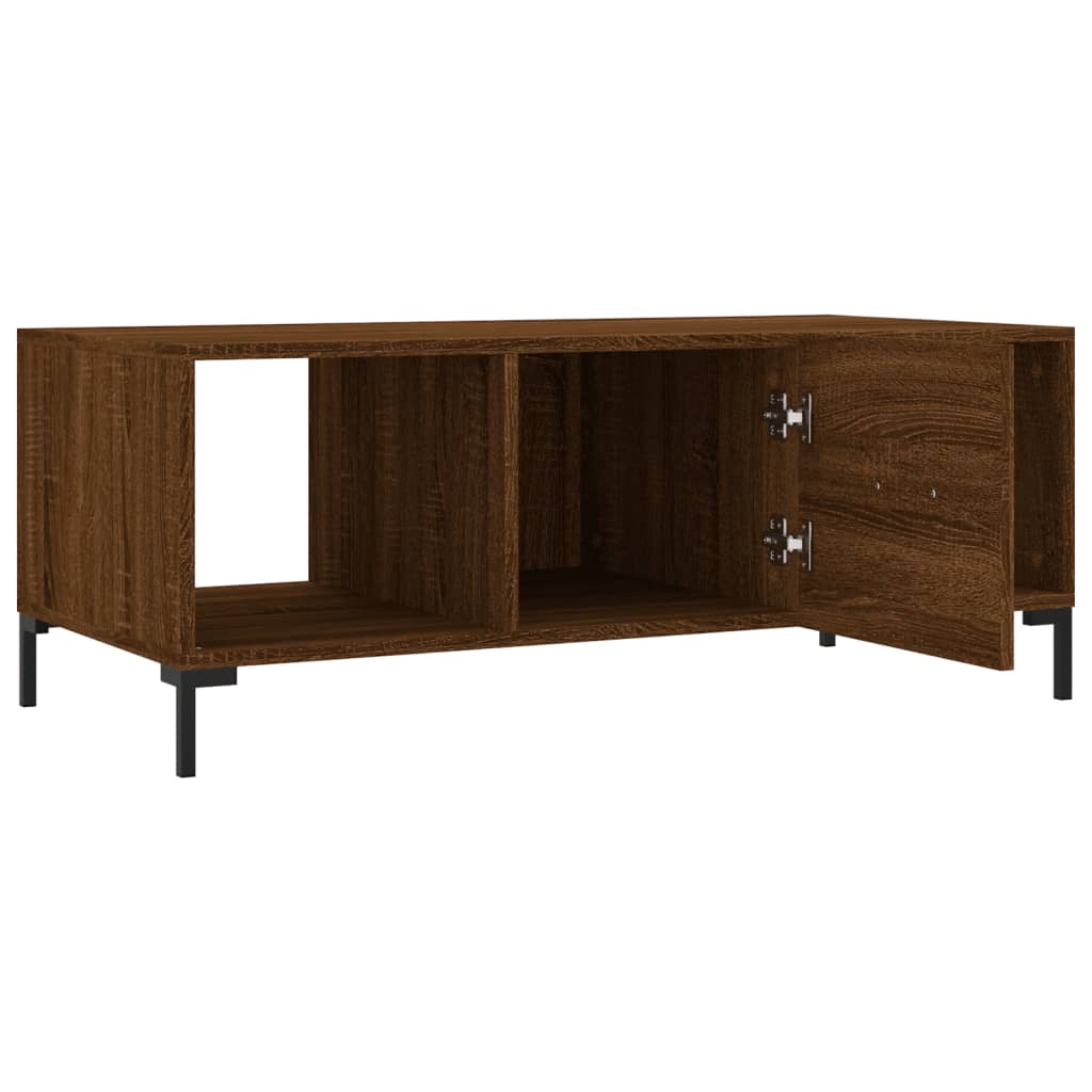 Table basse chêne marron 102x50x40 cm bois d’ingénierie - Tables basses