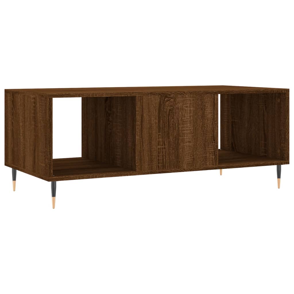Table basse chêne marron 102x50x40 cm bois d’ingénierie - Tables basses