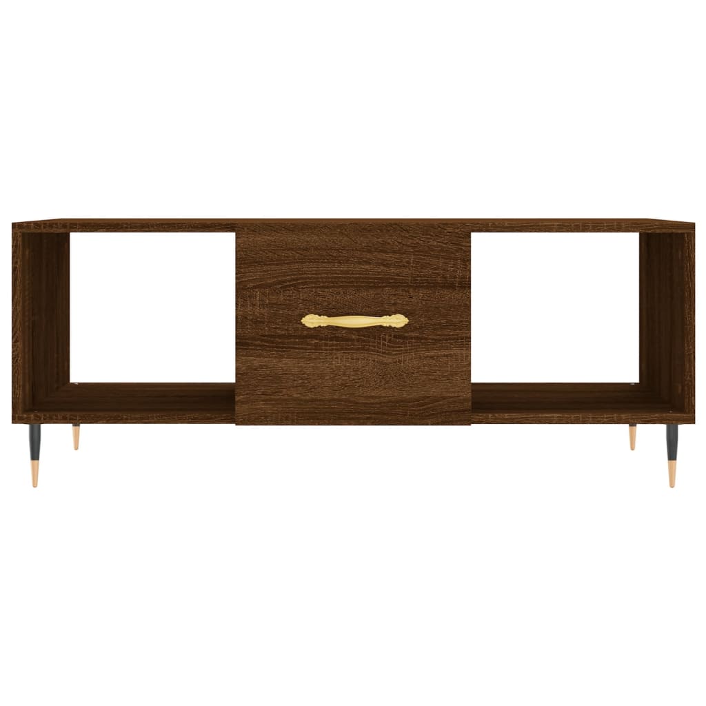 Table basse chêne marron 102x50x40 cm bois d’ingénierie - Tables basses