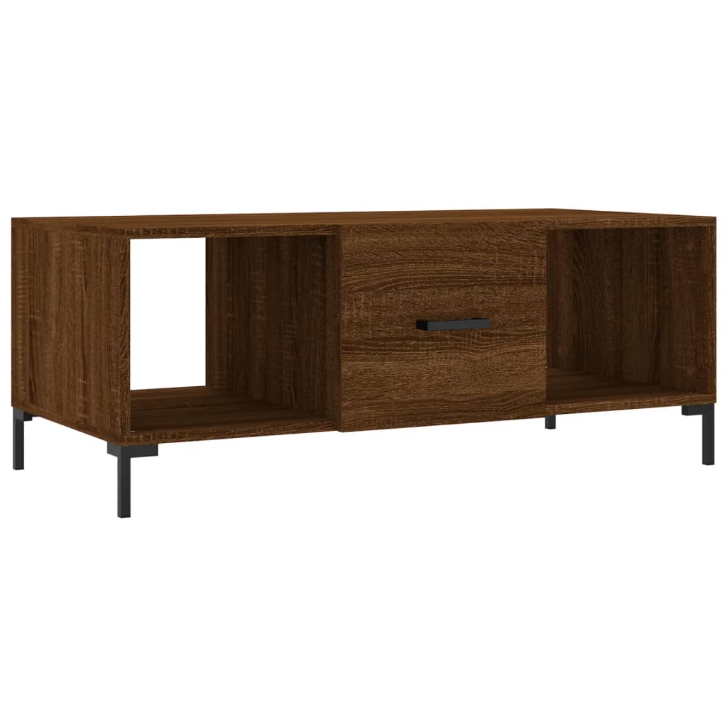 Table basse chêne marron 102x50x40 cm bois d’ingénierie - Tables basses