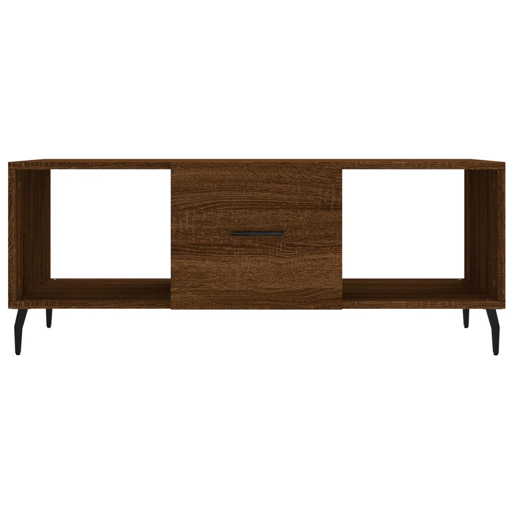 Table basse chêne marron 102x50x40 cm bois d’ingénierie - Tables basses