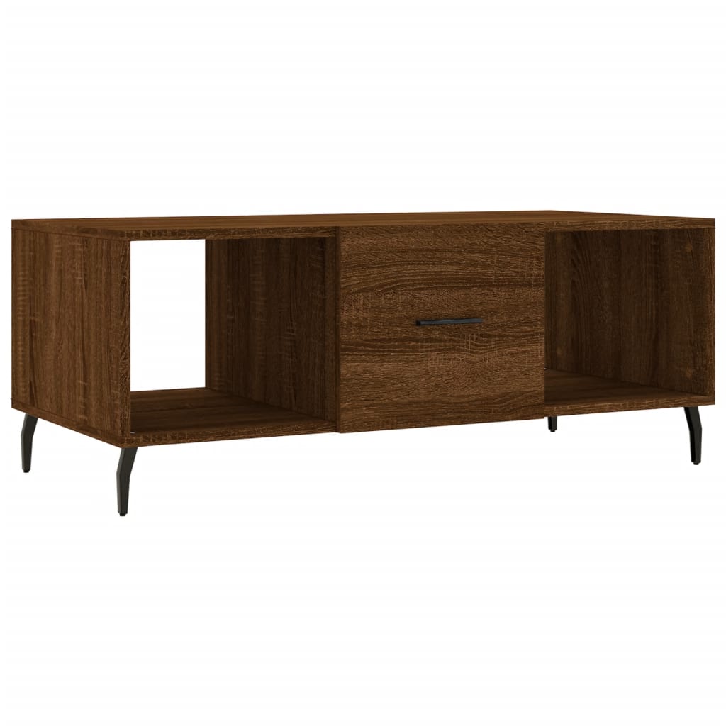 Table basse chêne marron 102x50x40 cm bois d’ingénierie - Tables basses