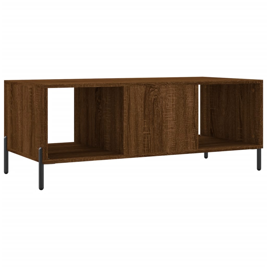 Table basse chêne marron 102x50x40 cm bois d’ingénierie - Tables basses