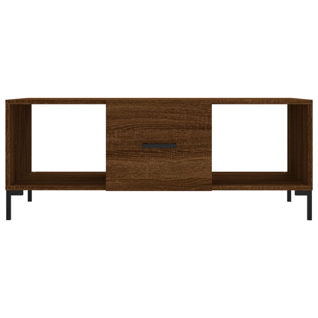 Table basse chêne marron 102x50x40 cm bois d’ingénierie - Tables basses