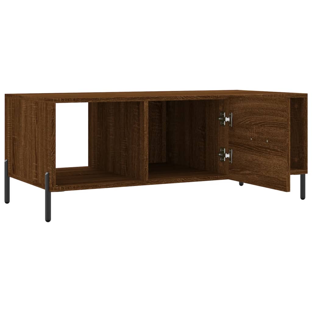 Table basse chêne marron 102x50x40 cm bois d’ingénierie - Tables basses