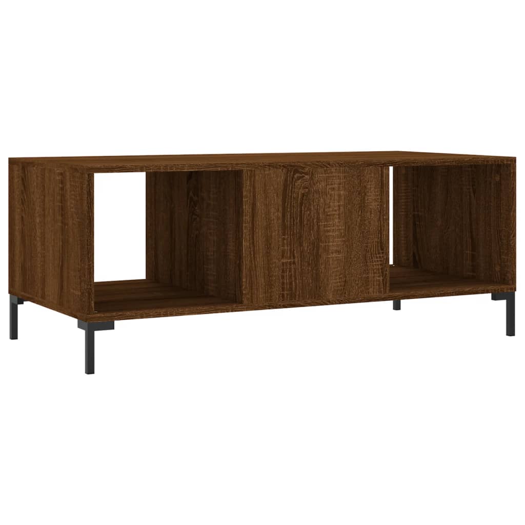 Table basse chêne marron 102x50x40 cm bois d’ingénierie - Tables basses