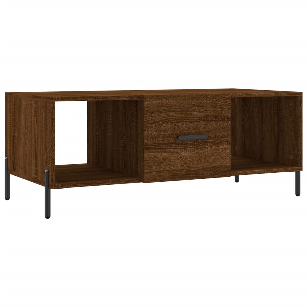 Table basse chêne marron 102x50x40 cm bois d’ingénierie - Tables basses